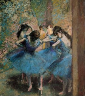 Edgar Degas Dancers in Blue oil painting reproduction
