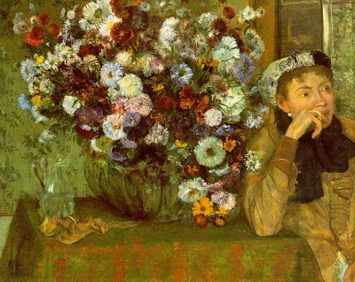 Edgar Degas Madame Valpincon with Chrysanthemums