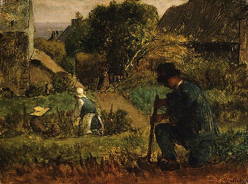 Jean Francois Millet Garden Scene