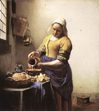Johannes Vermeer The Milkmaid oil painting