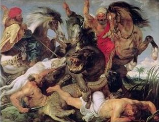 Peter Paul Rubens Hippopotamus and Crocodile Hunt