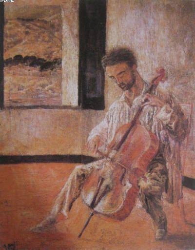 Portrait of Cellist ricardo Pichot oil painting reproduction