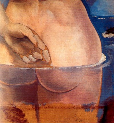 Salvador Dali nude in the water