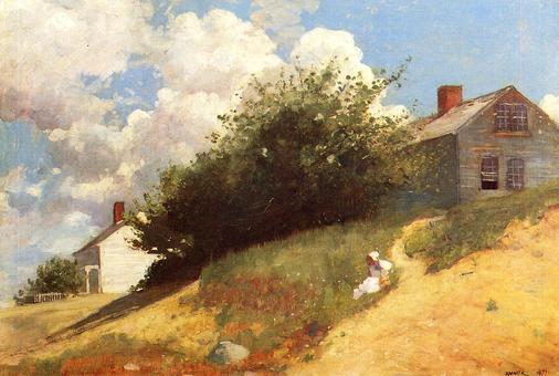 Winslow Homer Houses on a Hill
