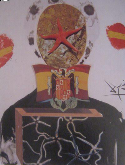 Salvador Dali Figure with flag oil painting reproduction