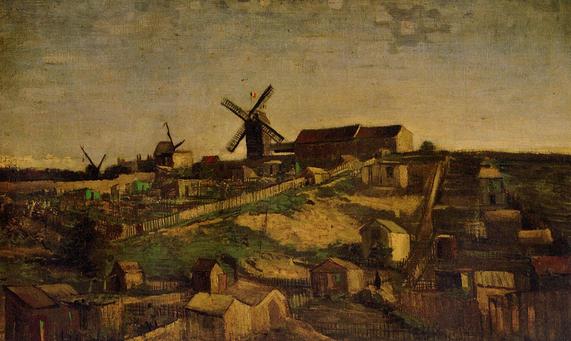 Vincent Van Gogh the Quarry and Windmills 1886