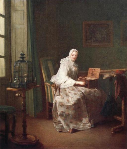 Lady with a bird-organ