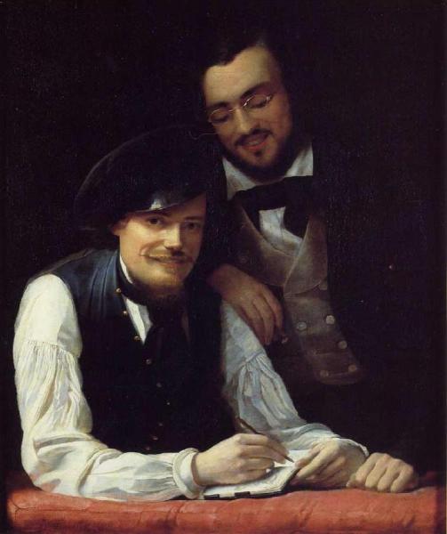 Self Portrait of the Artist with his Brother, Hermann