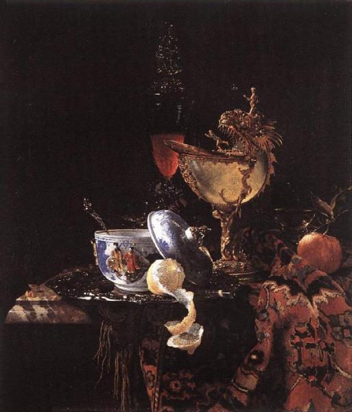 Still-Life with Silver Bowl, Glasses, and Fruit sgy