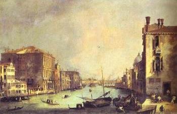 European city street landsacpe by the river