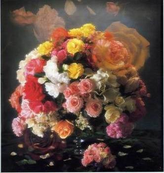 Still life floral, all kinds of reality flowers oil painting 317