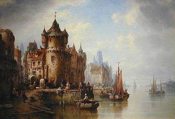 European city landscape, street landsacpe, Portmeirion