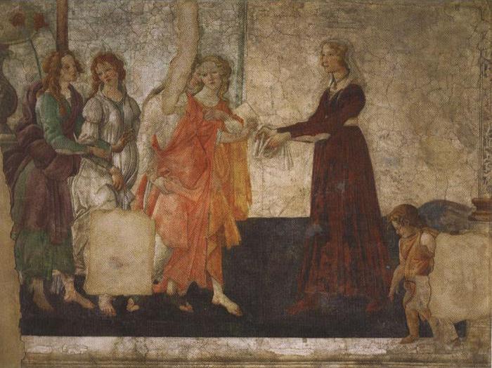 Venus and the Graces offering gifts to a young woman (mk36)