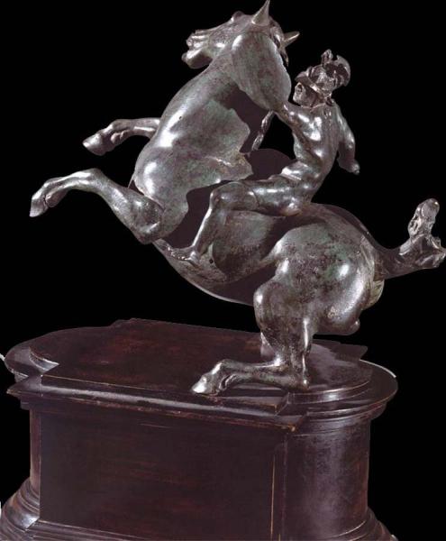 Horseman on a horse after Leonardo there Vince