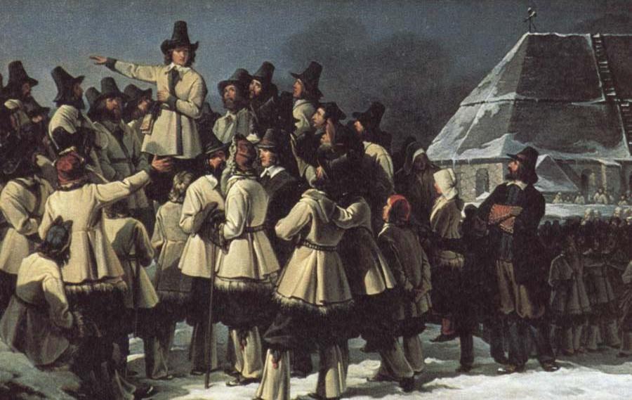 Gustaf Vasa am speaking to dalkarlarna in Mora