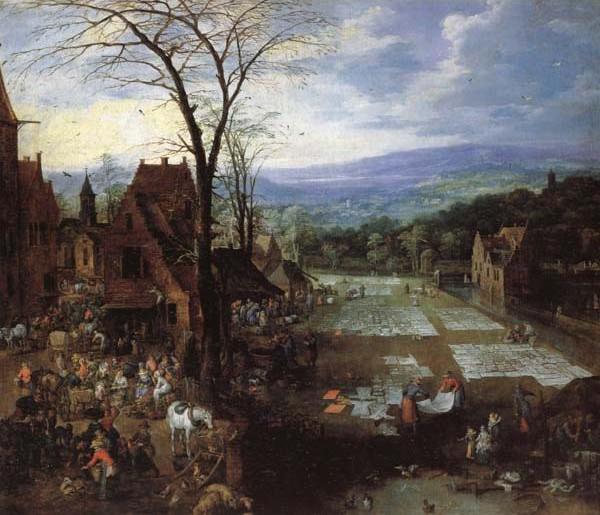 A Flemish Market and Washing-Place