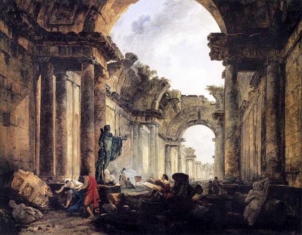 Imaginary View of the Grande Galerie in the Louvre