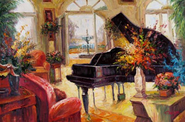 Living Room with Piano