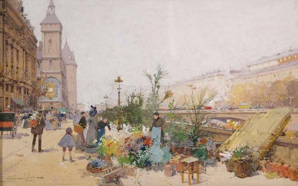 Paris le Marche Aux Fleursle et la Conciergerie