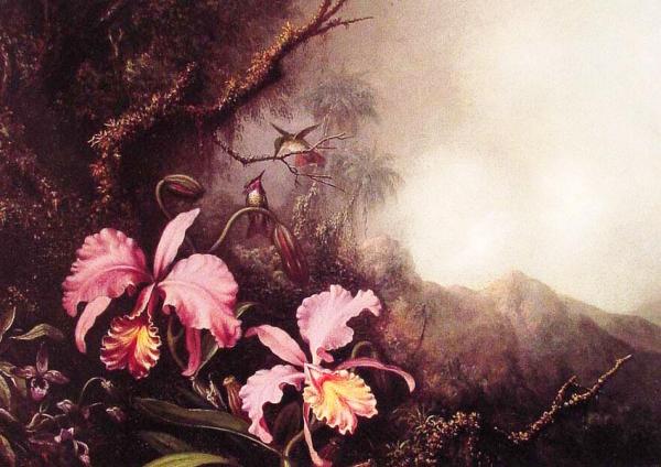 Two Orchids in a Mountain Landscape