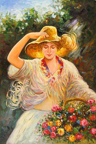 Veronica with Flowers