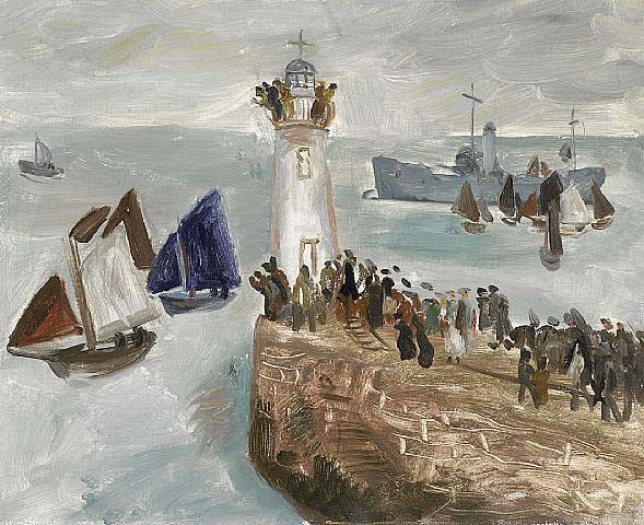 Shipping off Newlyn Harbour