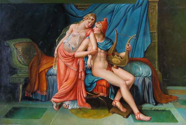 The Courtship of Paris and Helen (detail)