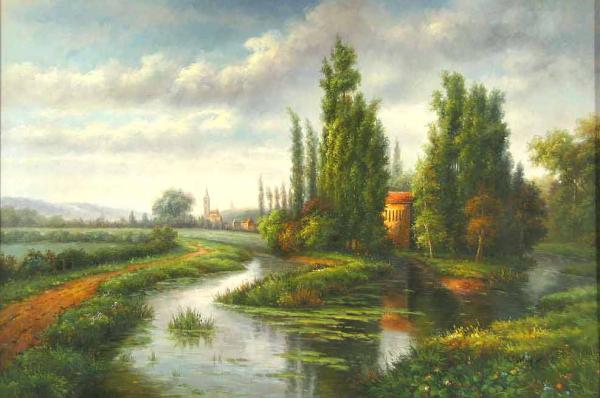 Village by the Stream