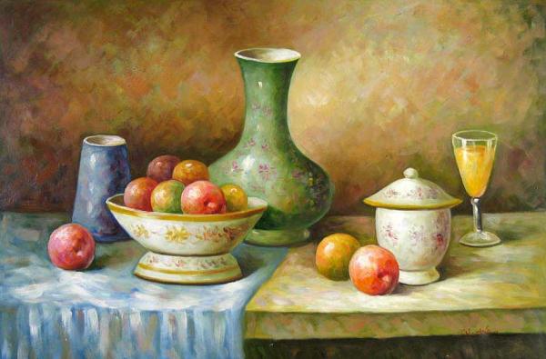 Vase and Apples