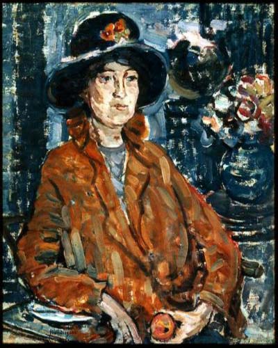 Woman in Brown Coat