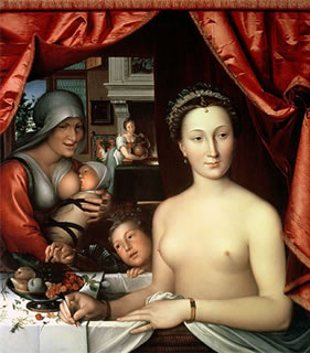 Diane de Poitiers, mistress of Henri II (A Lady in Her Bath)