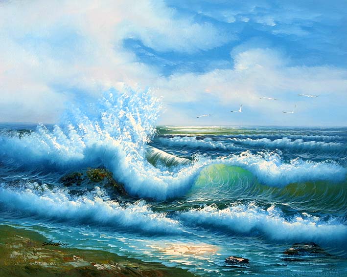 Blue-Greenish Breakers