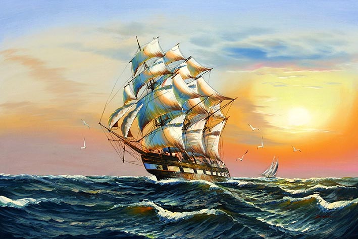 Clipper Crossing The Ocean