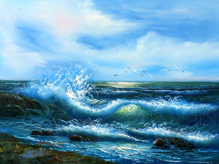 Blue-Greenish Breakers