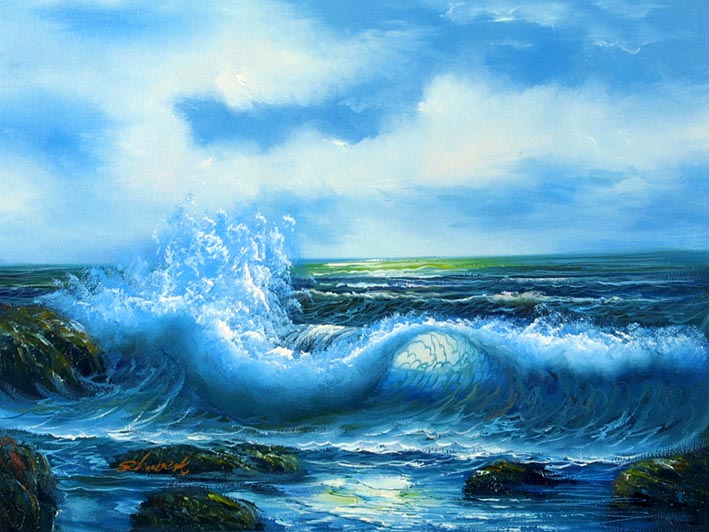 Blue-Greenish Breakers