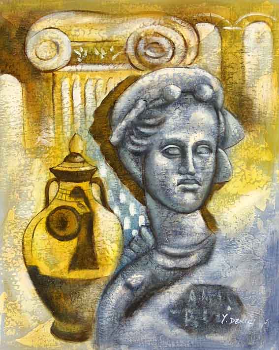 Roman Sculpture Made Of Blue Marble