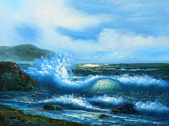 Blue-Greenish Breakers