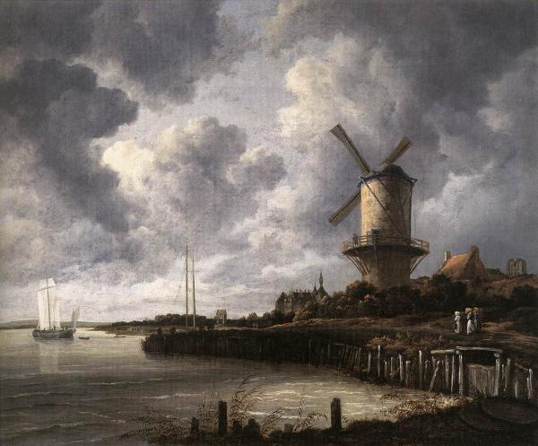 RUISDAEL Jacob Isaackszon van The Windmill at Wijk bij Duurstede