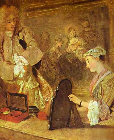 Jean Antoine Watteau L Enseigne de Gersaint Detail