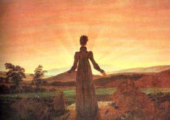 Caspar David Friedrich Woman in front of the Setting