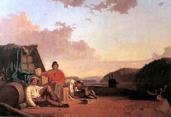 George Caleb Bingham Watching the Cargo