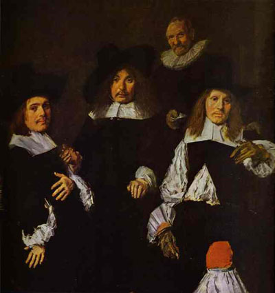 Frans Hals The Governors of the Old Men s Almhouse at Haarlem. Detail