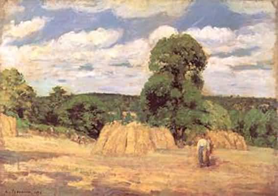Camille Pissarro The Harvest at Montfoucault