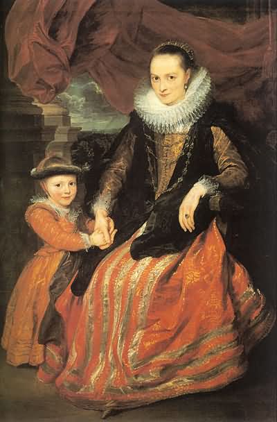 Sir Anthony van Dyck Susanna Fourment and her Daughter