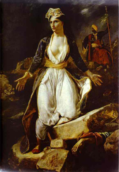 Eugene Delacroix Greece on the Ruins of Missolonghi
