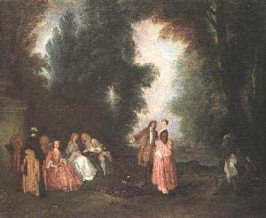Jean Antoine Watteau The Conversation