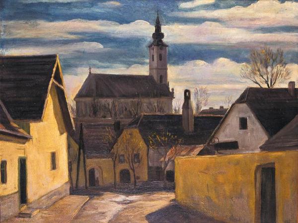 BANATI SVERAK Jozsef Detail of a Street at Szentendre