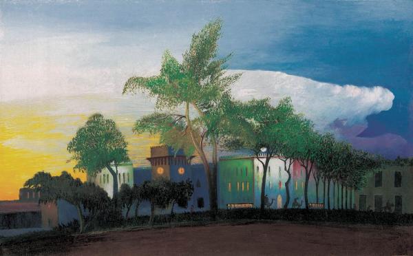 CSONTVARY KOSZTKA Tivadar Fortress with Arabs Riding Camels