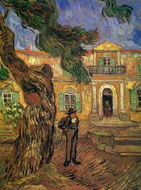 Pine Tree and Figure in Front of the Saint-Paul Hospital