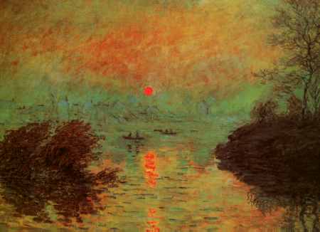 Sunset on the Seine at Lavacourt: Winter Effect